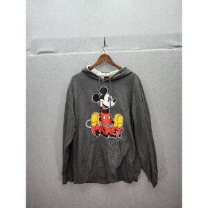 Disney Mickey Mouse Gray Hoodie Sweatshirt XL